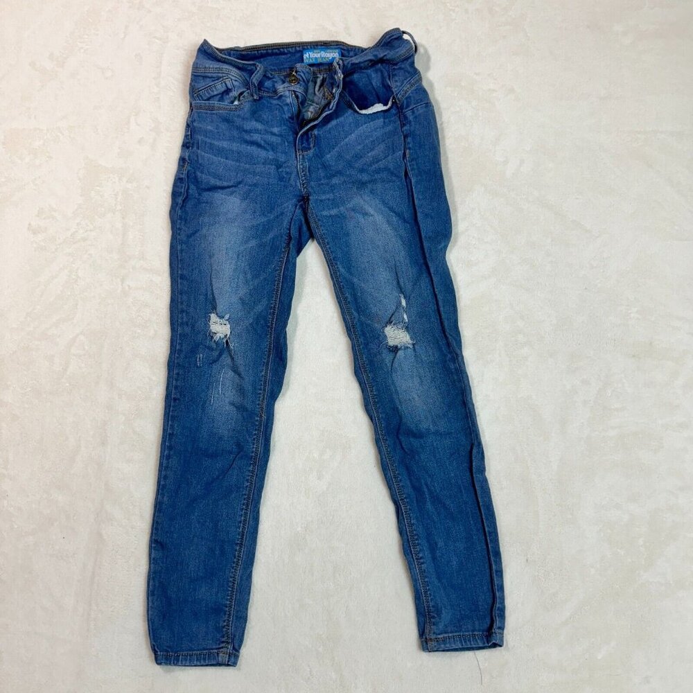 Wax Jeans "Butt, I Love You!" Women's Size 3 Distressed Skinny Jeans Waist 26